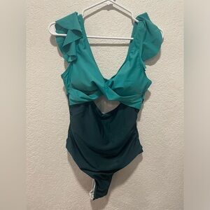 1 Piece Swimsuit Women Tummy Control medium Swimsuit Ruffle